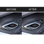 2 PCS Car Carbon Fiber Inner Door Lock Decorative Sticker for Chevrolet Camaro 2017-2019, Inner Door Lock