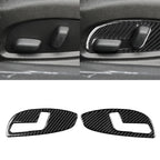 2 PCS Car Carbon Fiber Seat Adjustment Panel Decorative Sticker for Chevrolet Camaro 2017-2019, Seat Adjustment Panel