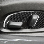 2 PCS Car Carbon Fiber Seat Adjustment Panel Decorative Sticker for Chevrolet Camaro 2017-2019, Seat Adjustment Panel