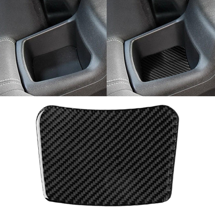 Car Carbon Fiber Rear Seat Storage Box Decorative Sticker for Chevrolet Camaro 2016, Rear Seat Storage Box