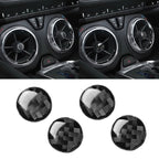4 PCS Car Carbon Fiber Air Outlet Decorative Sticker for Chevrolet Camaro 2017-2019, Air Outlet