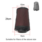 Universal Air Filter Protective Cover High Flow Air Intake Filters Dustproof Sheet, Size: 24 x 15 x 12cm, Size: 24 x 15 x 12cm