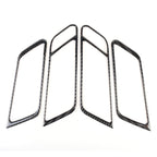 4 PCS Carbon Fiber Car Door Handle Frame Decorative Sticker for Porsche Macan, Door Handle Frame