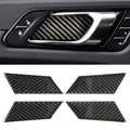 4 PCS Carbon Fiber Car Inner Door Bowl Decorative Sticker for Porsche Macan, Inner Door Bowl