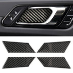 4 PCS Carbon Fiber Car Inner Door Bowl Decorative Sticker for Porsche Macan, Inner Door Bowl