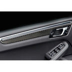 4 PCS Carbon Fiber Car Door Panel Decorative Sticker for Porsche Macan, Door Panel