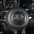 Carbon Fiber Car Steering Wheel Decorative Sticker for Porsche Macan, Steering Wheel