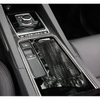 Carbon Fiber Car Water Cup Gear Frame Decorative Sticker for Jaguar F-PACE, Water Cup Gear Frame