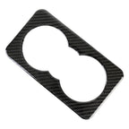 Carbon Fiber Car Rear Water Cup Frame Decorative Sticker for Jaguar F-PACE, Rear Water Cup Frame