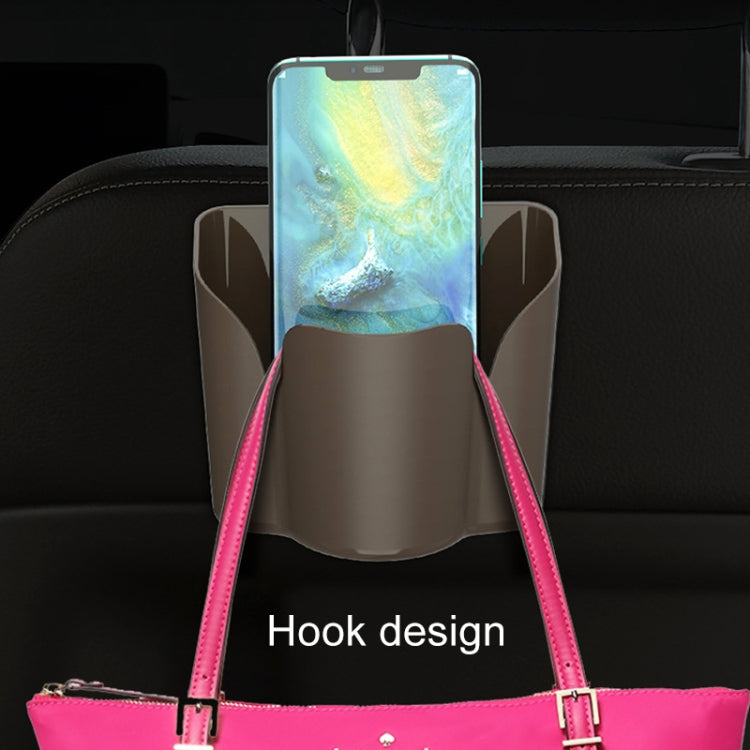 Car Back Seat Hook Trash Rubbish Garbage Can Mobile Phone Holder Storage Box