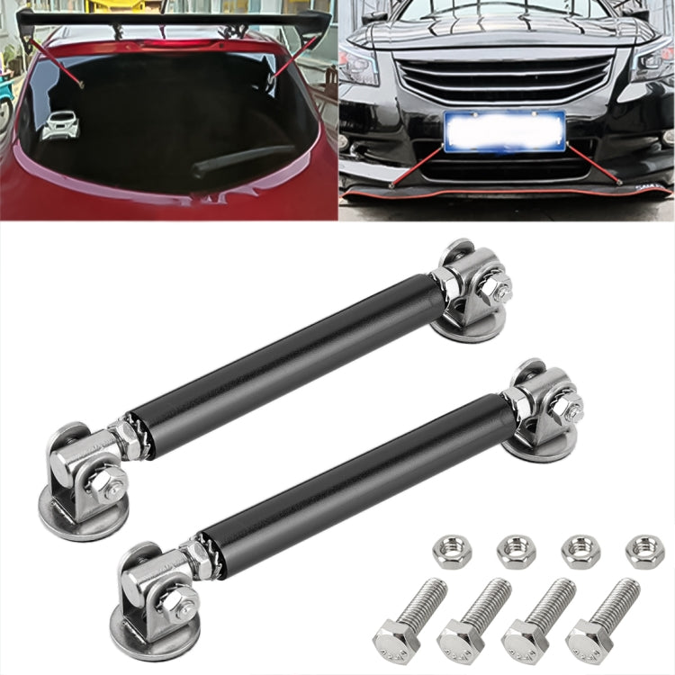 2 PCS Car Modification Adhesive Surrounded Rod Lever Front and Rear Bars Fixed Front Lip Back Shovel, Length: 10cm, 10cm (Silver), 10cm (Red), 10cm (Blue), 10cm (Carbon Fiber Black), 10cm (Colour), 10cm (Black)