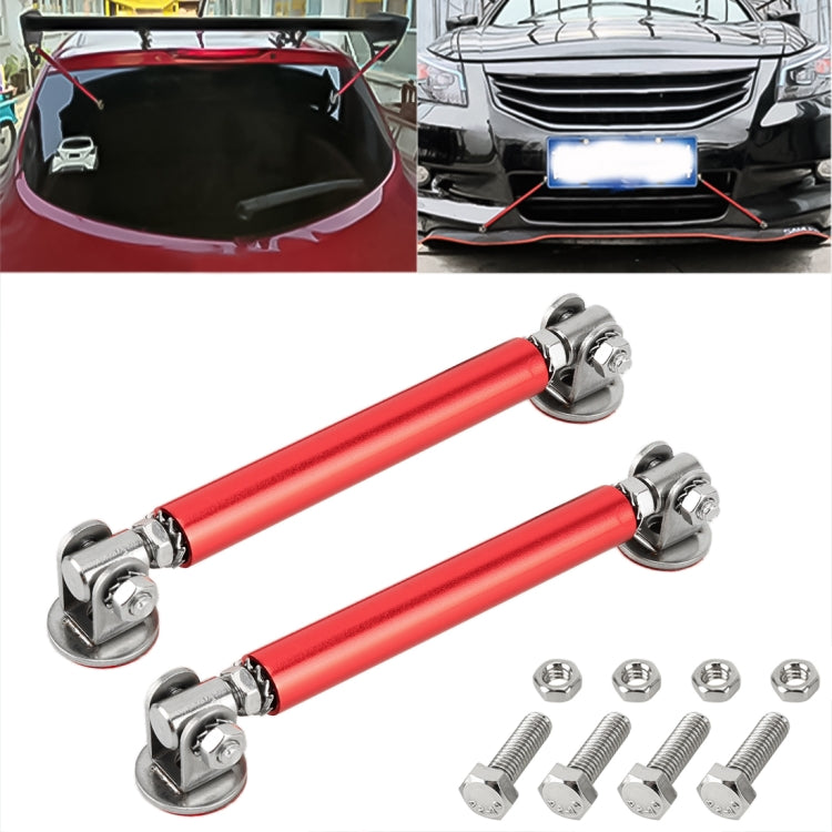 2 PCS Car Modification Adhesive Surrounded Rod Lever Front and Rear Bars Fixed Front Lip Back Shovel, Length: 10cm, 10cm (Silver), 10cm (Red), 10cm (Blue), 10cm (Carbon Fiber Black), 10cm (Colour), 10cm (Black)