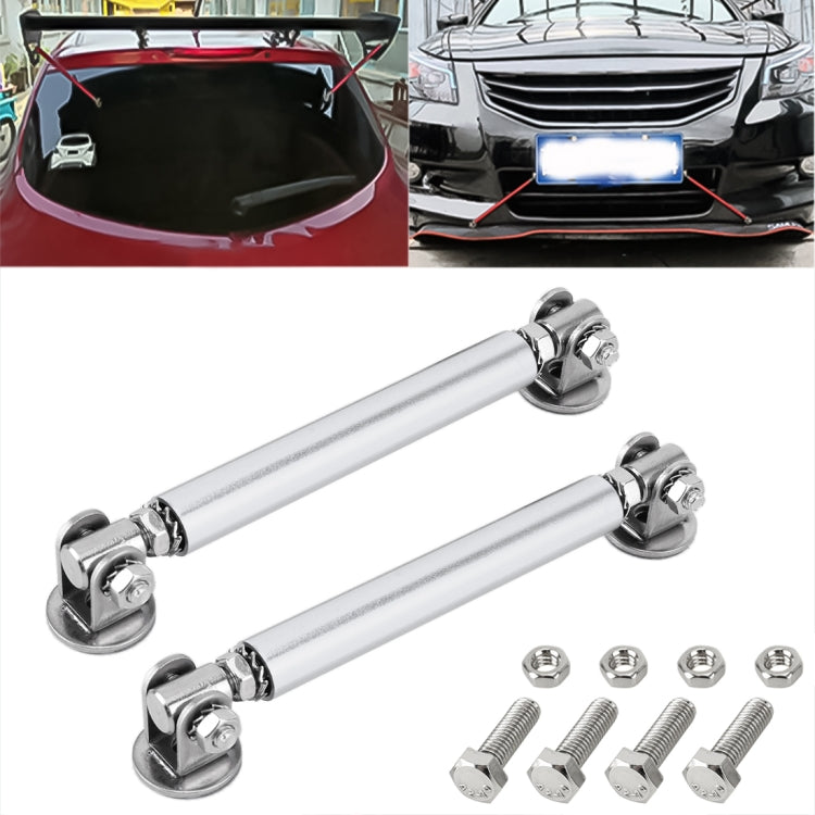 2 PCS Car Modification Adhesive Surrounded Rod Lever Front and Rear Bars Fixed Front Lip Back Shovel, Length: 10cm, 10cm (Silver), 10cm (Red), 10cm (Blue), 10cm (Carbon Fiber Black), 10cm (Colour), 10cm (Black)
