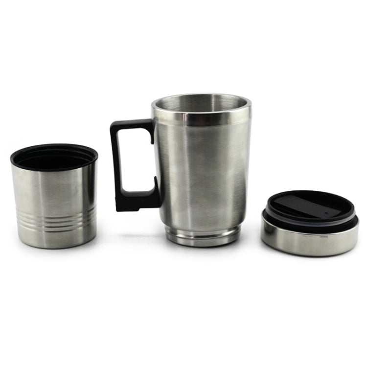 DC 12V Stainless Steel Car Electric Kettle Heated Mug Heating Cup with Charger Cigarette Lighter, Capacity: 300ML, DC 12V