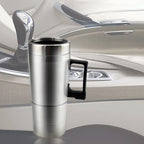 DC 12V Stainless Steel Car Electric Kettle Heated Mug Heating Cup with Charger Cigarette Lighter, Capacity: 300ML, DC 12V