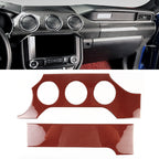 2 in 1 Car Carbon Fiber Dashboard Cover Panel Decorative Sticker for Ford Mustang 2015-2020, Dashboard Cover