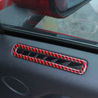 2 in 1 Car Carbon Fiber Door Air Outlet Frame Decorative Sticker for Ford Mustang 2015-2020, Door Air Outlet Frame