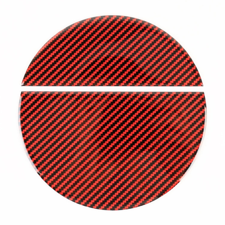 2 in 1 Car Carbon Fiber Fuel Tank Cover Decorative Sticker for Ford Mustang 2015-2020, Fuel Tank Cover