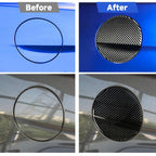 2 in 1 Car Carbon Fiber Fuel Tank Cover Decorative Sticker for Ford Mustang 2015-2020, Fuel Tank Cover