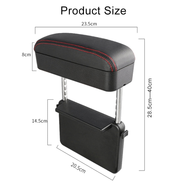 Universal Car PU Leather Wrapped Armrest Box Cushion Car Armrest Box Mat with Storage Box, 1pc(Black White), 1pc(Grey), 1pc(Beige), 1pc(Brown), 1pc(Black), 1pc (Black Red)