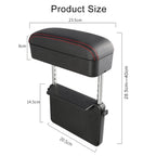 2 PCS Universal Car Wireless Qi Standard Charger PU Leather Wrapped Armrest Box Cushion Car Armrest Box Mat with Storage Box, 2pcs(Brown), 2pcs(Black), 2pcs(Black Red), 2pcs(Black White), 2pcs(Grey), 2pcs(Beige)