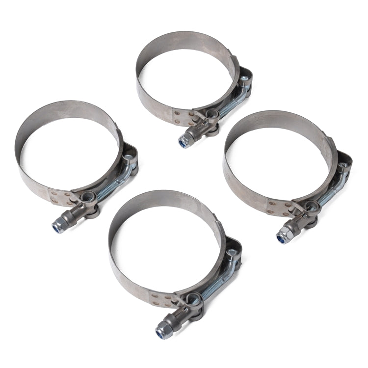 4 PCS Stainless Steel T-Bolt Hose Clamps Pipe Clip Fuel Line Clip, Size: 67-75mm, Size: 67-75mm