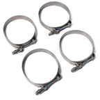 4 PCS Stainless Steel T-Bolt Hose Clamps Pipe Clip Fuel Line Clip, Size: 67-75mm, Size: 67-75mm