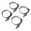 4 PCS Stainless Steel T-Bolt Hose Clamps Pipe Clip Fuel Line Clip, Size: 108-116mm, Size: 108-116mm