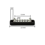 5 Way Power Distribution Bus Bar 5-bit Single Distribution Box for Car / RV / Boat, 5-bit