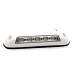 DC 12V 2.6W 6000K IP67 Marine RV Waterproof LED Stair Deck Dome Light Ceiling  Lamp, White Shell and Rubber Base, White Shell and Rubber Base