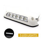 DC 12V 2.6W 6000K IP67 Marine RV Waterproof LED Stair Deck Dome Light Ceiling  Lamp, White Shell and Rubber Base, White Shell and Rubber Base