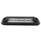 DC 12V 2.6W 6000K IP67 Marine RV Waterproof LED Stair Deck Dome Light Ceiling  Lamp, Black Shell and Rubber Base, Black Shell and Rubber Base