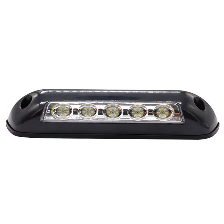 DC 12V 2.6W 6000K IP67 Marine RV Waterproof LED Stair Deck Dome Light Ceiling  Lamp, Black Shell and Rubber Base, Black Shell and Rubber Base