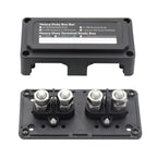 Max DC 48V 200A Heavy-Duty Module Design Bus Bar 4 M10 Terminal Studs Box Busbar for Car / RV / Boat, 200A