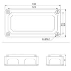 Max DC 48V 200A Heavy-Duty Module Design Bus Bar 4 M10 Terminal Studs Box Busbar for Car / RV / Boat, 200A