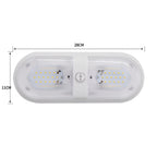 D4347 10-24V 6-7W 4000-4500K 560LM RV Yacht 48 PCS LED Lamps Dome Light Ceiling Lamp, with Independent Switch Control, D4347