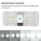 D4376D DC11-18V 6W 6000-6500K IP50 48LEDs SMD-5050 Marine RV Dimmable LED Dome Light Ceiling Lamp, with Touch Control, D4376D