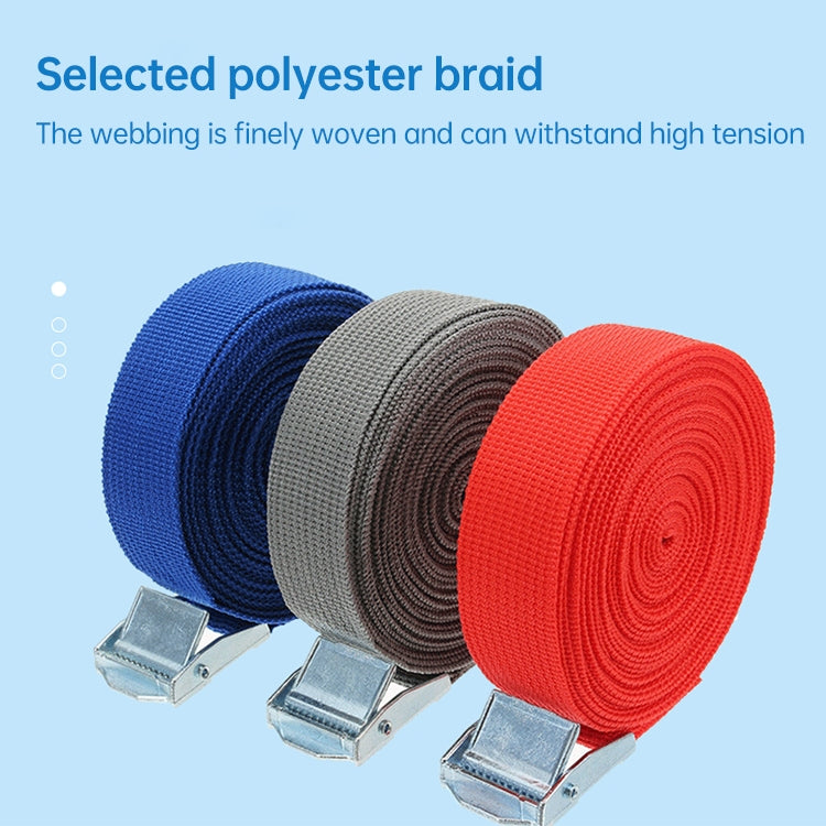 Car Tension Rope Luggage Strap Belt Auto Car Boat Fixed Strap with Alloy Buckle,Random Color Delivery, Size: 25mm x 1.5m, 1.5m