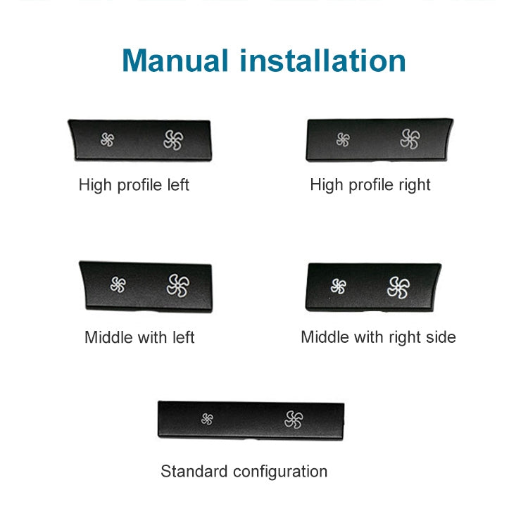 Car Wind Power Switch Air Conditioning Air Volume Button for BMW 5 Series 2011-2017 / 7 Series 2009-2015, Left Middle Configuration, Left Middle Configuration