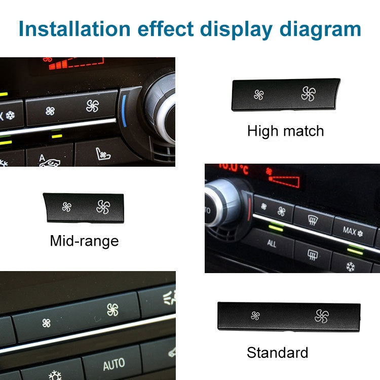 Car Wind Power Switch Air Conditioning Air Volume Button for BMW 5 Series 2011-2017 / 7 Series 2009-2015, Left Middle Configuration, Left Middle Configuration