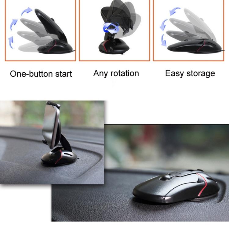 Suction Cup Rotatable Creative Mouse Shaped Car Holder, Mouse Shaped Car Holder