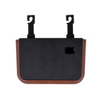 929 Car Foldable Hanging Trash Can Storage Bin, Black, Beige