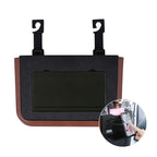 929 Car Foldable Hanging Trash Can Storage Bin with Small Table, with Small Table Black, with Small Table Beige