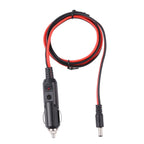 12V/24V 5.5x2.1mm DC Power Supply Adapter Plug Coiled Cable Car Charger, Length: 1m, 12V/24V Length: 1m