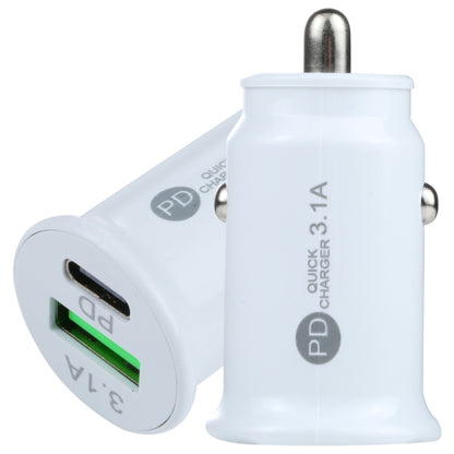 TE-339PD 3.1A PD USB-C / Type-C + USB Interface Mini Fast Charging Car Charger
