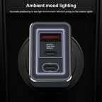 IVON CC43 45W PD 3.0 Dual USB-C / Type-C + QC 3.0 USB Port Square Car Charger, CC43