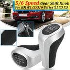 Car 5-speed Matte Silver Gear Shift Lever Knob for BMW, 5-speed Matte Silver