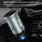 IVON CC37 15W 3.1A Dual USB Mini Car Charger + 1m USB to USB-C / Type-C Fast Charge Data Cable Set, USB-C / Type-C