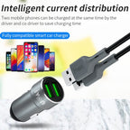 IVON CC38 2.4A Dual USB Car Charger + 1m USB to Micro USB Fast Charge Data Cable Set, Micro USB