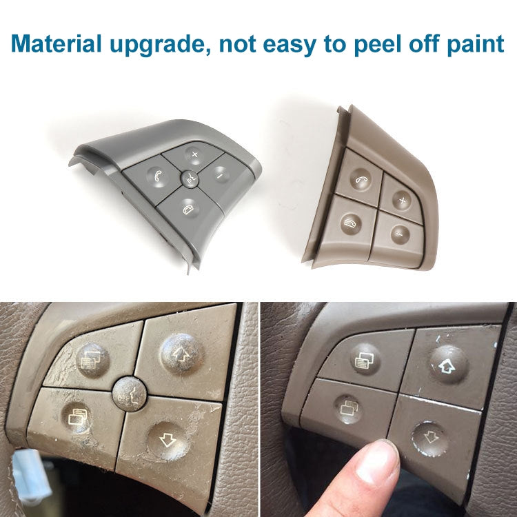 Car Right Side 5-button Steering Wheel Switch Buttons Panel 1648200110 for Mercedes-Benz W164, Left Driving, Right Side 5-button (Grey), Right Side 5-button (Black), Right Side 5-button (Coffee)
